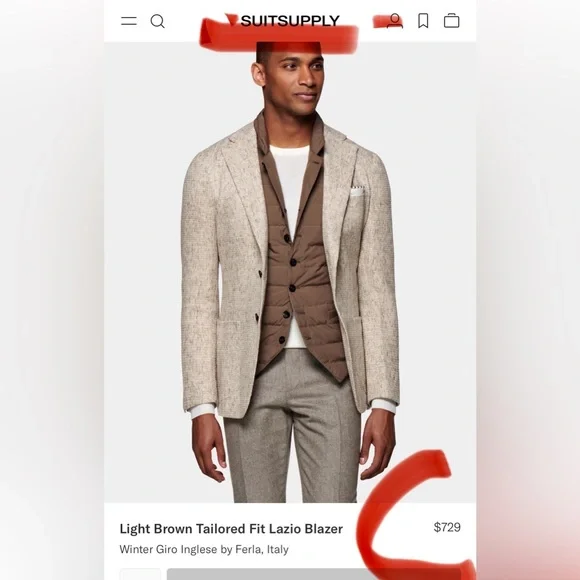 Suitsupply Light Tan Blazer